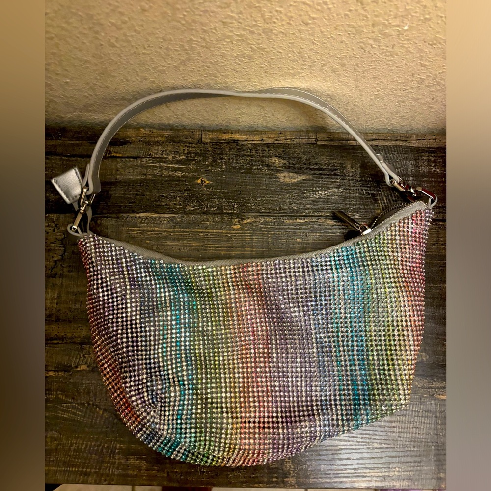 Beautiful urban outfitters, rhinestone, rainbow purse.